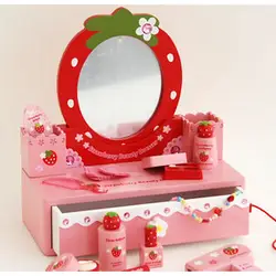Модель 2018, деревянный детский комод нового стиля, авторский туалетный столик, есть красочная коробка для хранения ювелирных изделий для
