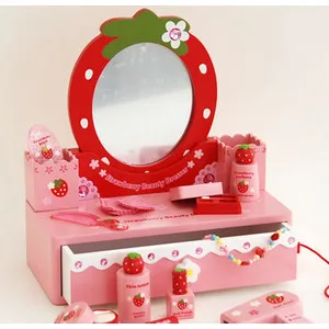 

2018 Model Wooden New Style Children Dresser Copyright Dressing Table Have Colorful Box GIRL'S Storage Jewelry Box Play