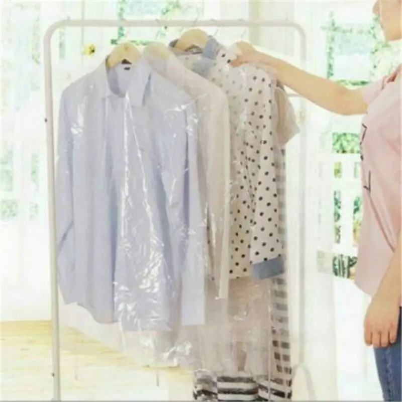 Transparent Clothes Dust Bag 20pcs x Garment Covers Polythene Clear Plastic Dry Cleaner Clothes Bags 6