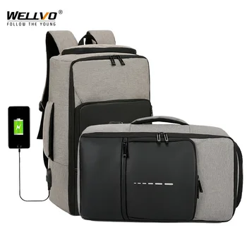 

Reflective Waterproof Backpack Men Usb Charging Oxford Laptop Book Patchwork Business Backpacks Suit for Trolley Case XA523ZC