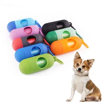 

9 Colors Portable Poop Bags Pet Trash Bag Carrier Dispenser With Poop Bag Dispenser Diapers Holder Dog Trash Cleaning Supplies