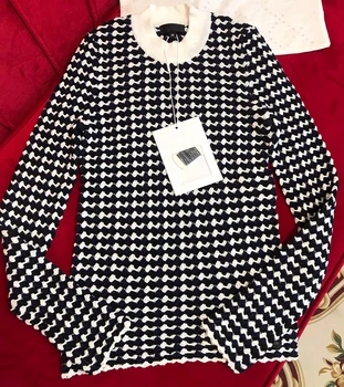 

Spring Sweater Women Round Neck Knitted Pullover Fashion Brand Knitwear Casual