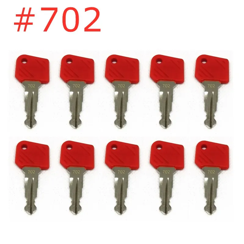 10pc Key Jungheinrich 702 Red Electric Stapler Ignition Key 702 For Mic Komatsu 26906870