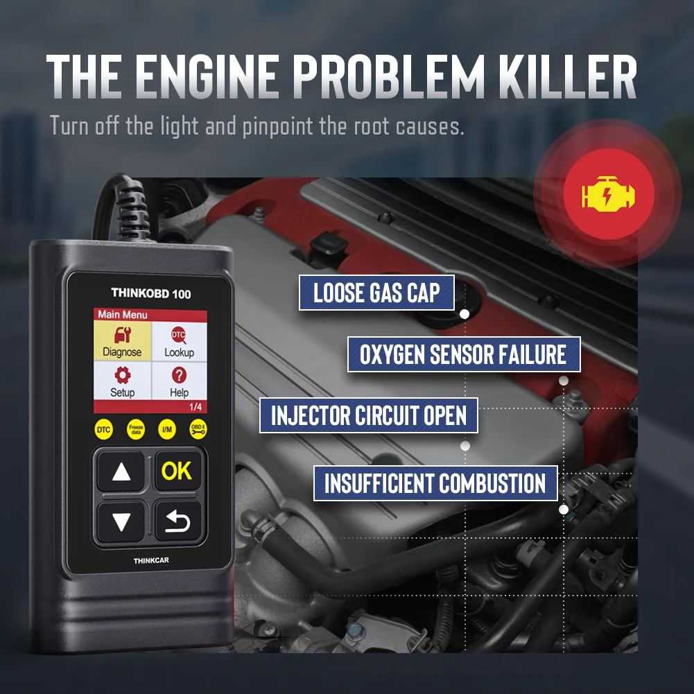 LAUNCH Fault Code Reader Scanner Engine Car Diagnostic Reset Tool OBD 2