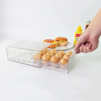 

Egg Storage Box Refrigerator Food Preservation Box Organizer Kitchen Accessories Drawer Type Egg Carton Storage Box