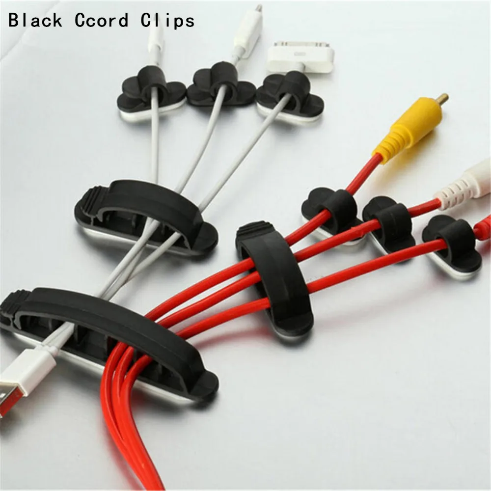 BLACK cord clips (7)
