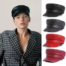 Модные женские туфли из искусственной кожи с плоским верхом Матросская Кепка имитация кожи ретро дикая леди роскошные Шляпа капитана ВМФ F3MD