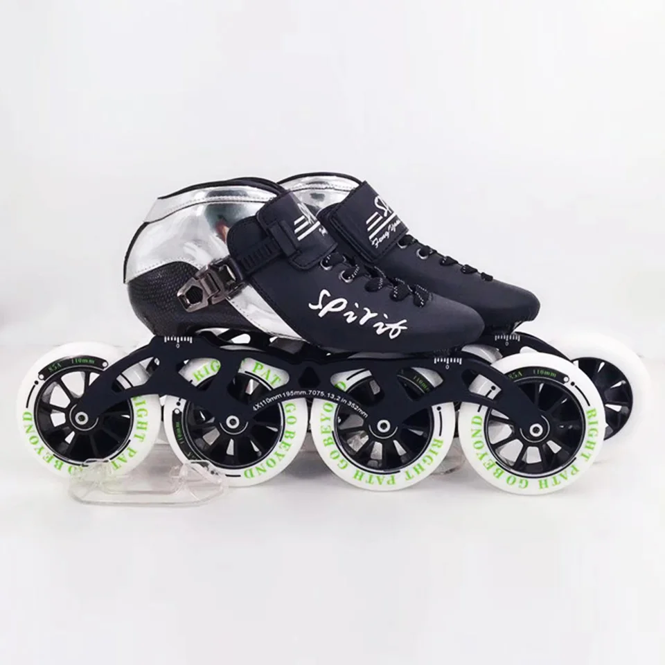 Profession Speed Inline Skates Wheels Full Carbon Fiber Competition