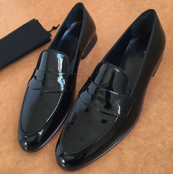 YK411-Zapatos De vestir De piel sintética para Hombre, mocasines De tacón bajo, informales, clásicos, Vintage