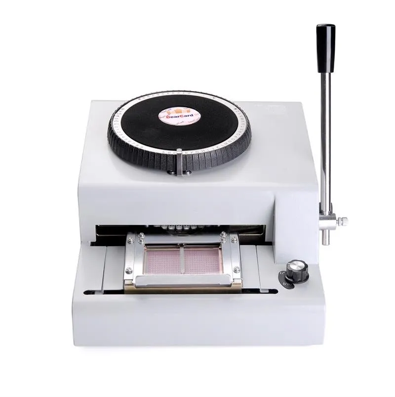 Latest 2 in 1 80 Manual PVC Card Embossing Embosser & Indent Print Machine  H#