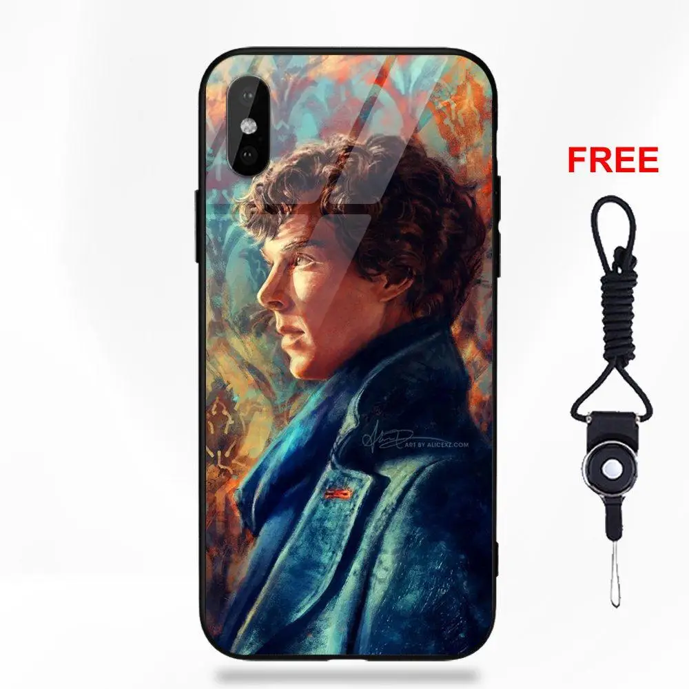 as picture Я Шерлок Холмс Bbc 221b для Apple iPhone 5 5C 5S SE 6 6S 7 8 Plus X XS Max XR Мягкий ТПУ оправа закаленное стекло печать Капа - Цвет: as picture