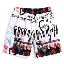 Мужские быстросохнущие пляжные шорты для серфинга, летние пляжные шорты с цветочным принтом, мужские плавательные беговые шорты, купальный костюм