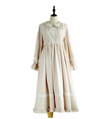 dress-headwear Дворцовое милое платье принцессы в стиле Лолиты; винтажное кружевное платье с бантом и воротником в стиле Питера Пэна; платье с высокой талией в викторианском стиле; kawaii; готическая одежда в стиле Лолиты для девочек - Цвет: dress-headwear