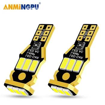 

ANMINGPU 2x Signal Lamp W16W LED T15 Bulbs 9SMD 5630Chips T15 Led 921 912 Canbus Auto Backup Reserve Lights Tail Lamp White 12V