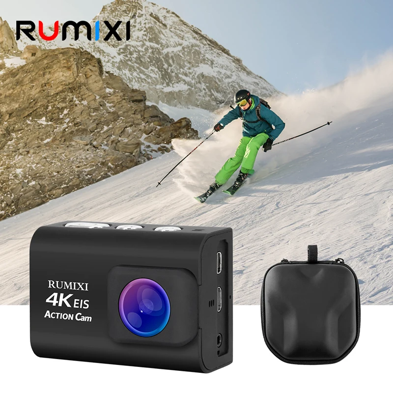 

Ultra HD 4K Action Sports camera with EIS Function Built-in WiFi Waterproof 30M With Remote Controller External Mic Video camera