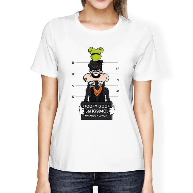 Футболки с принтом Микки Мауса, футболка Гуфи, женские топы в стиле хип-хоп, Повседневная футболка с изображением забавной собаки и мышки, футболка для влюбленных