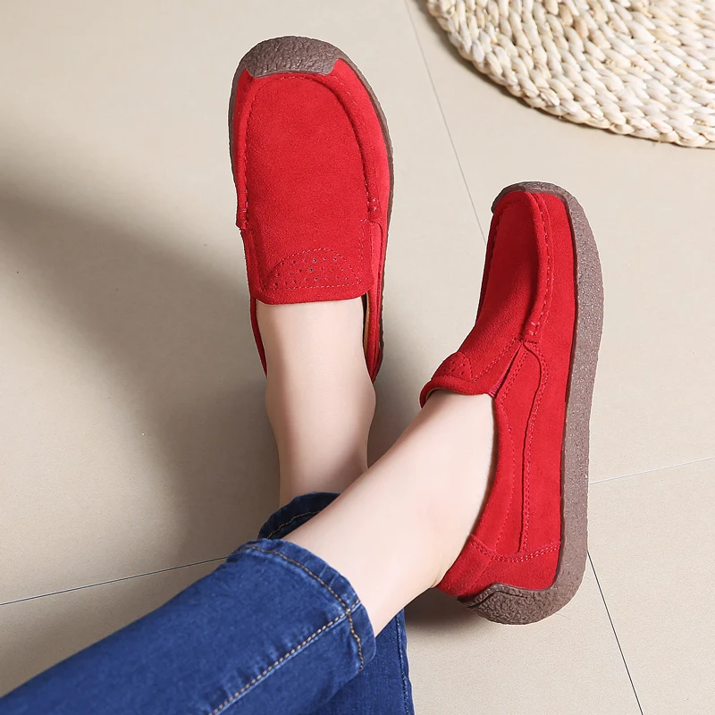 Women's Lefu Shoes Leisure Artificial Suede High Quality Flat Shoes Women's Flat Shoes 2021 Women's Comfort Zapatos Mujer Large