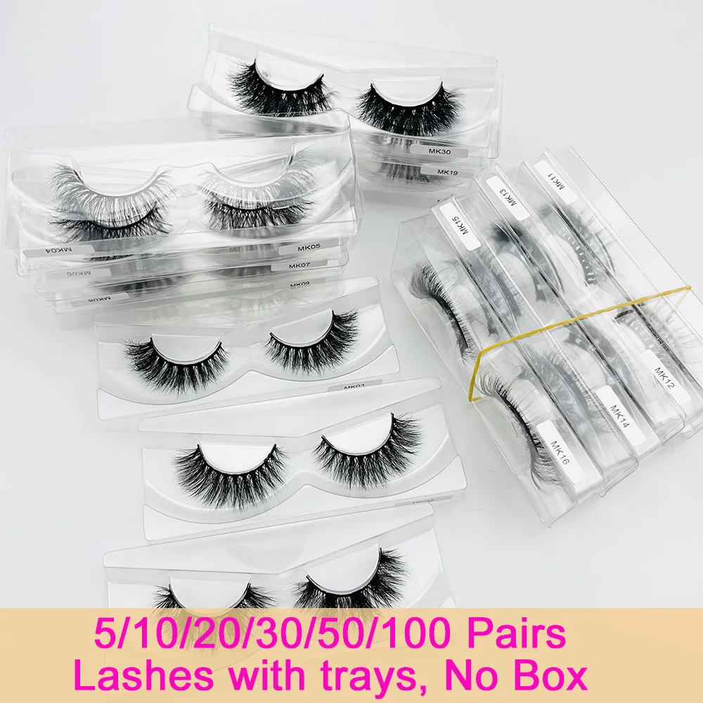 

CoLash Wholesale Lashes 5/10/20/30/50/100 Pairs Eyelashes Cruelty Free Real Mink False Eyelashes Makeup Faux Cils Natural