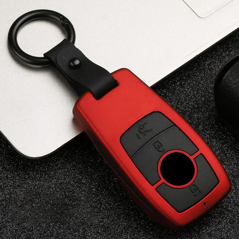 Red New hot sale car key cover keychain case For Mercedes Benz A-Class W177 E-Class E43 W213 E300 E400 S-class - Название цвета: Red