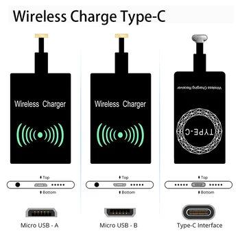 

for Mobile Phone new Wireless Charge Receiver Universal Type-C Android Micro USB Qi Wireless Charger Charging Pad Module