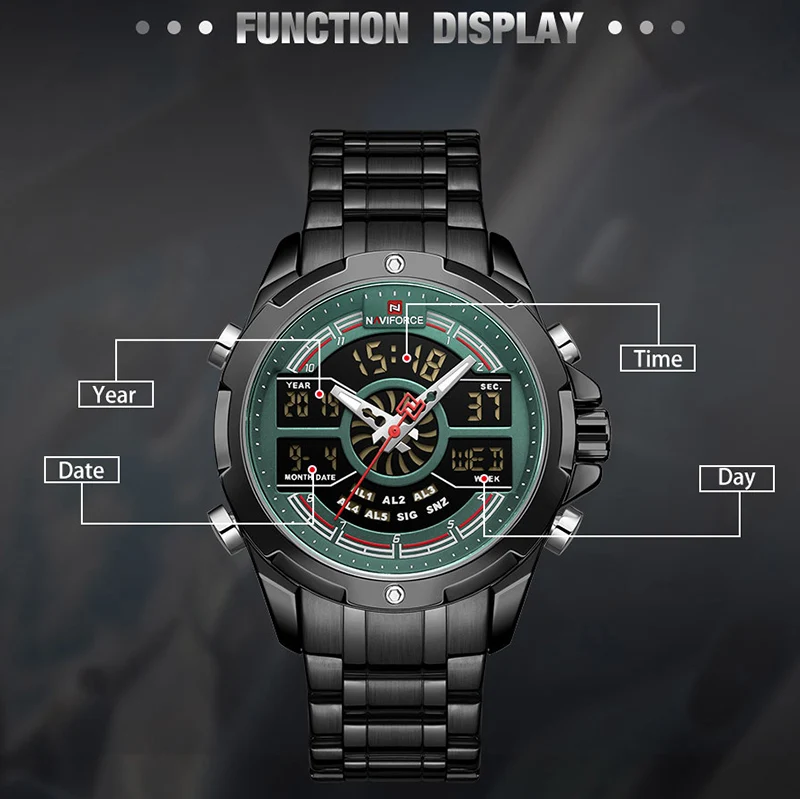 NAVIFORCE мужские часы Топ люксовый бренд водонепроницаемые Бизнес Кварцевые часы мужские военные спортивные мужские часы Дата Relogio Masculino