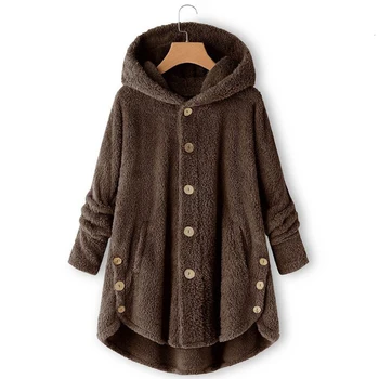 

Women Plus Size Faux Fur Coats Furry Long Female Hooded Fluffy Coat Faux Fur Coat Jacket Cozy Fluffy Jackets Coats 5XL