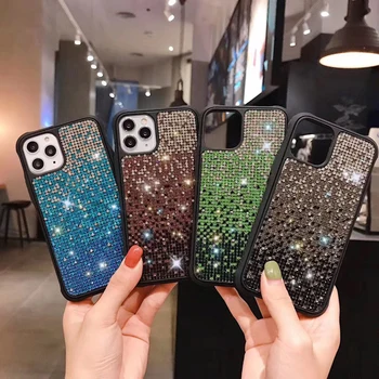 

40pcs /LOT blade edge heavy duty protections shiny diamond case for phone 11 11pro 11pro max diamond case