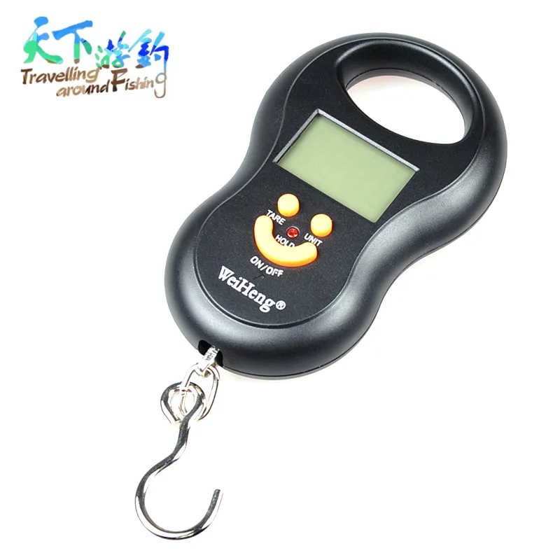 

50kg/10g Mini Digital Scale for Fishing Luggage Travel Weighting Steelyard Hanging Electronic Hook Scale Fishing Tool Tackle
