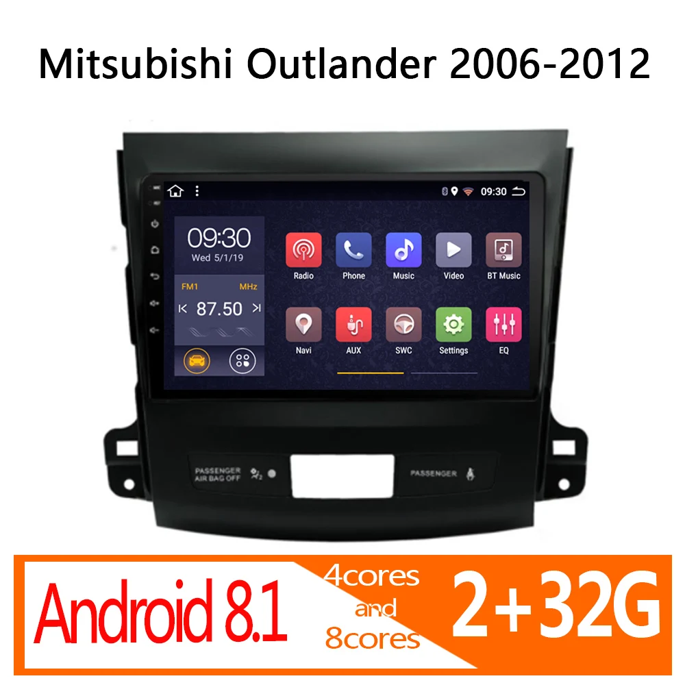 Android 2 + 32G Авторадио для Mitsubishi mirage attrage 2012 2013 2014 2015 2016 2017 2018 автомобильное радио coche