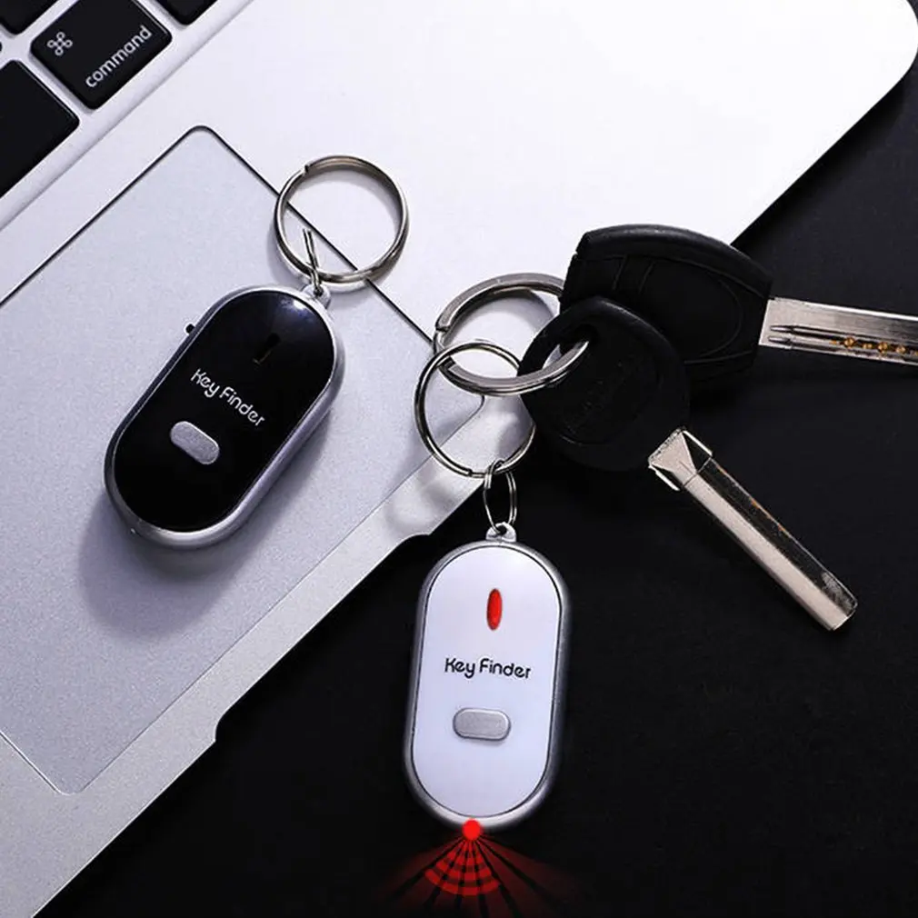 Smart Key Finder Anti-lost Whistle Sensors Keychain Tracker LED With Whistle Claps Locator