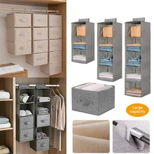 

3/4/5 Layers Pocket Wardrobe Hanging Shelf Storage Rack Organiser Clothes Drawer Hang Shelves Sundries Shoes Hanging Holder