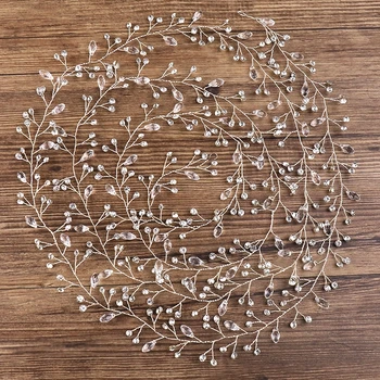 

200 cm Long Crystal Headbands Pineapple Beads Crystal Bride Hair Bands Head Accessories Women Wedding Hair Jewelry