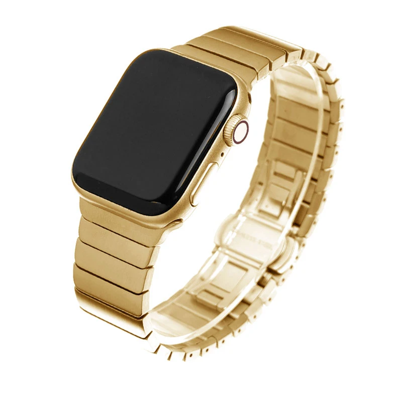 Ремешок из нержавеющей стали для apple watch band 44 мм 40 5 4 3 iwatch 42 38 Роскошный