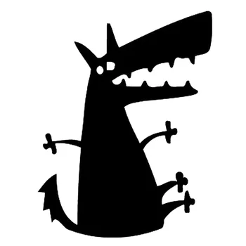 

13.3cm*17.1cm Animla Wolf Dog Funny Stickers Decals Car-Styling Funny Personality Stickers car accessories stickers