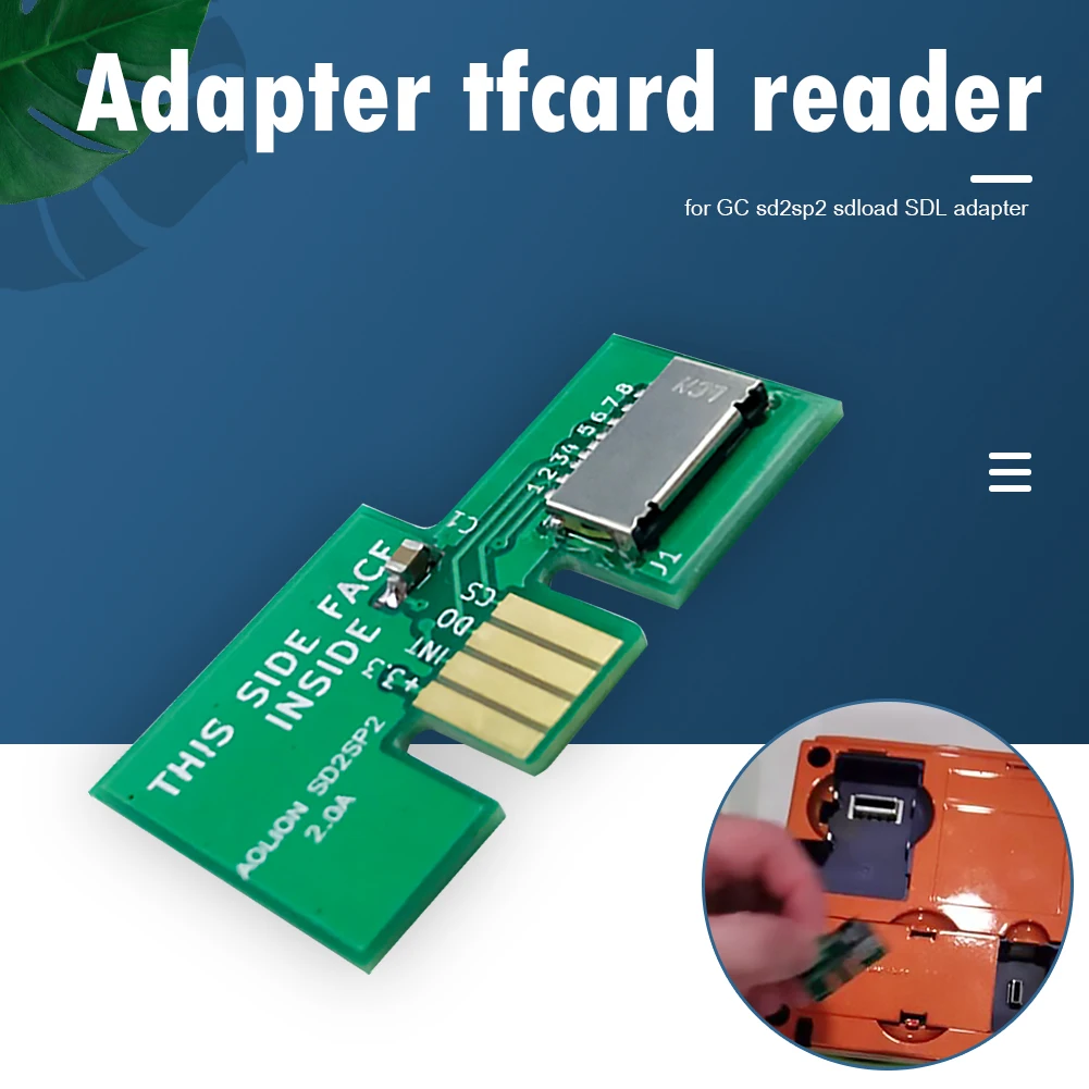 

Card Adapter TF Card Reader Replacement for NGC SD2SP2 SDLoad SDL Adapter Special Parts for Game Consoles