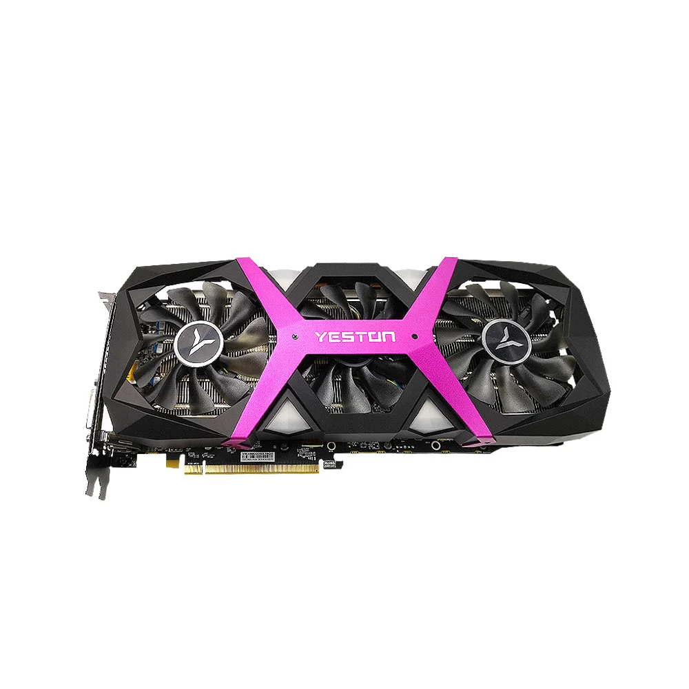 Yeston Radeon RX 580 8G графическая карта, видеокарта GDDR5 256bit игра PCI Express x16 3,0 видеоигр DVI-D+ HD+ 3DP для стационарного персонального компьютера