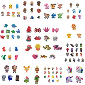 

50pcs/lot Mickey Avenger Shoe Charms Shoes Accessories for Boys Girls Croc Charms JIBZ Unicorns Shoe Decor Kids Xmas Gift