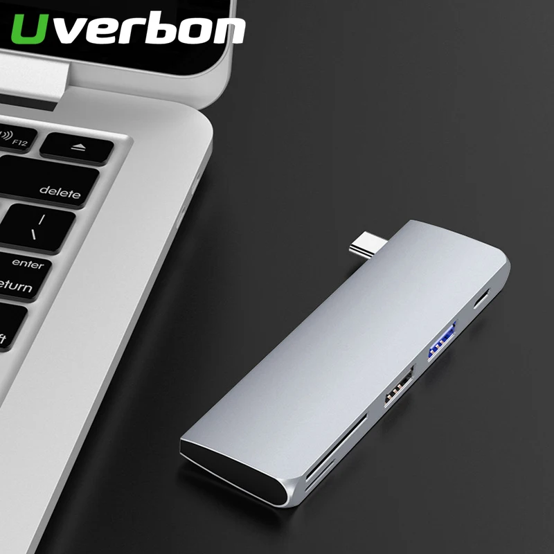 

5 in 1 Type C Hub with VGA 4K HDMI Video Type C Charging Hub For Macbook HD TF SD Card Reader 1000M Ethernet USB C 2.0 3.0 HUB