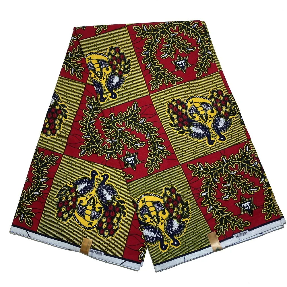 Holland real wax fabric high quality cotton Africa Nigeria Ghana style Ankara fabric African clothing wax print 6 yards