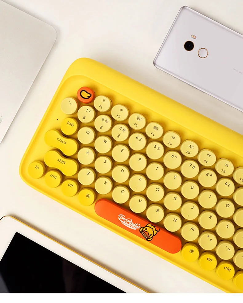 Portátil sem Fio Lofree Lofei Urso Bloom Computador Bluetooth Ipad Teclado Mecânico Eixo Verde Controladores solares