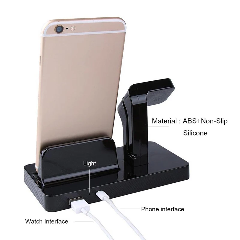 Беспроводная зарядная док-станция для iPhone 11 Pro XS MAX XR 8 7 2 в 1 Зарядная подставка Chargeur для Apple Watch Carregador Sem Fio