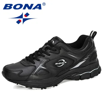 

BONA 2020 New Designers Action Leather Men Shoes Fashion Casual No-Slip Man Vulcanize Shoes Tenis Masculino Leisure Footwear
