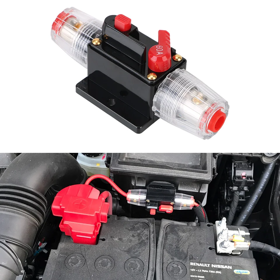 Portafusibile Auto Reset 12V 50A-100A - Interruttore Automatico Per Impianti Audio E Barche
