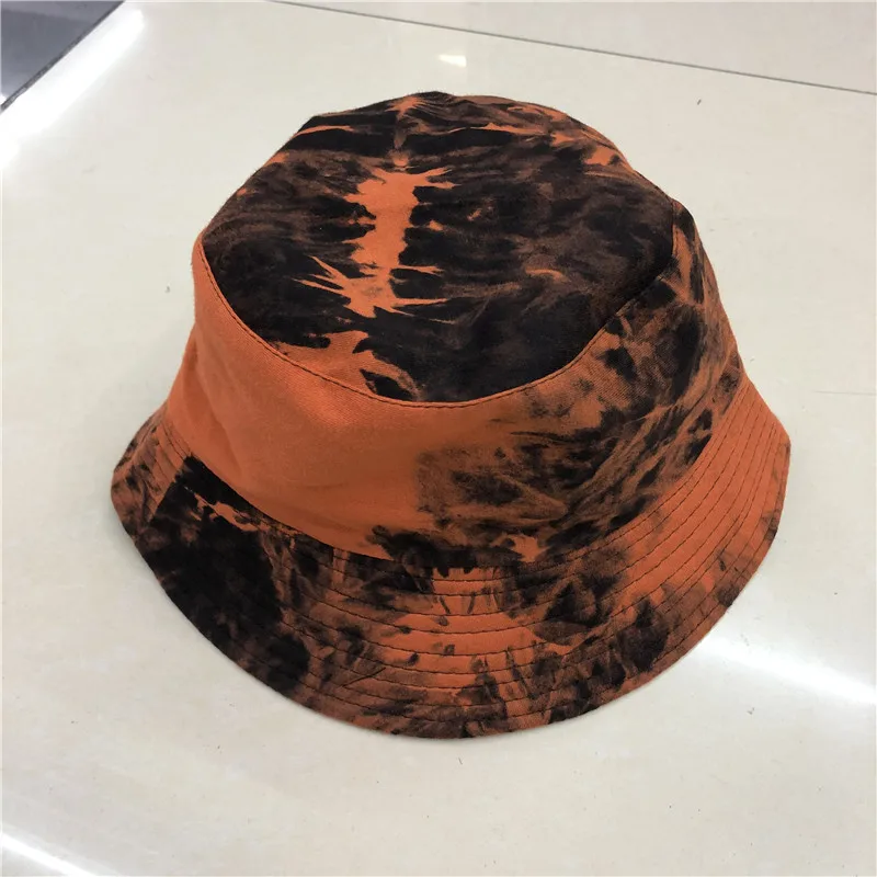 

Summer Women Men Tie Dye Bucket Hat Cotton Twill Fisherman Hats Girls Boys Sun Protected Hat Jersey Reversible Bucket Hat