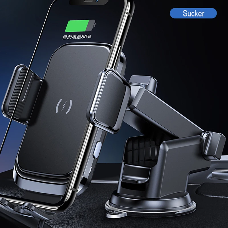 Быстрое автомобильное беспроводное зарядное устройство Qi 15 Вт для iPhone X Xiaomi Samsung 9
