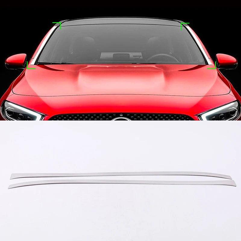 

For Mercedes-Benz A-Class W177 2019-2020 Stainless Front Windshield Glass Protector Cover Trim Car Styling
