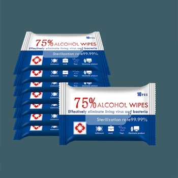 

75% Alcohol Wipes Portable Hand Cleaning Wipes Nursing Disinfection Wipes Cleaning Disinfection Wipes Skin Care Sterilization