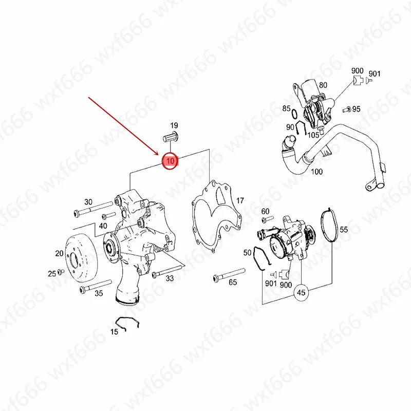 Поршневые кольца подходят для W221 S600 S65 CL63mer ced es-be nzM275 охлаждающий водяной насос циркуляционный насос двигателя насос охлаждающей жидкости
