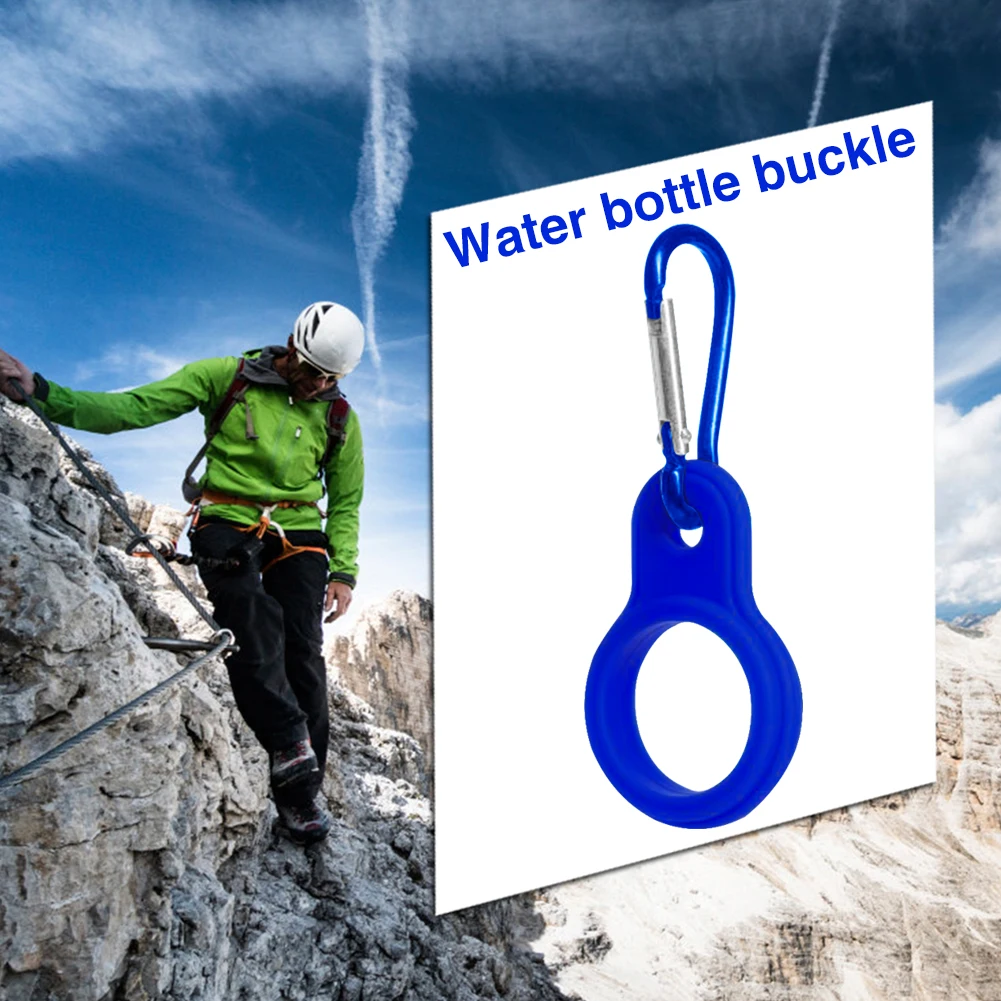 Silicone Water Bottle Buckle Portable Kettle Carabiners with Hanging D-Ring  Keychain Hook for Traveling Camping Hiking Daily Use - AliExpress