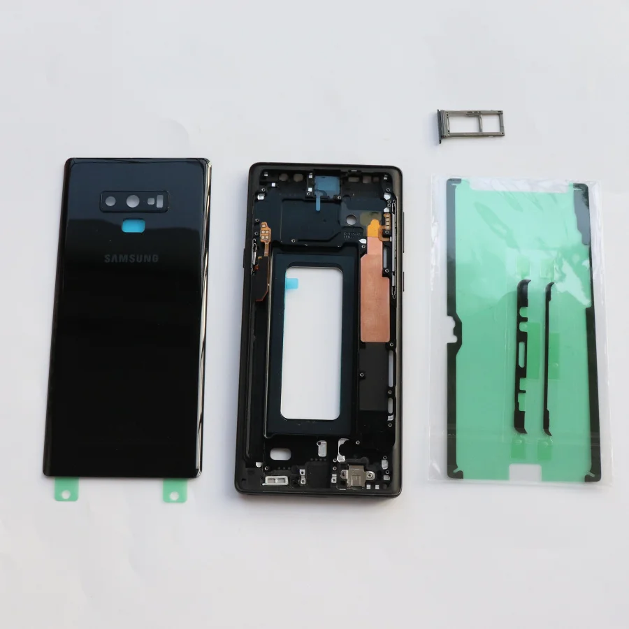 SAMSUNG Galaxy Note 9 N960 N960F SM-N960F N960FD чехол с полным корпусом стеклянная задняя крышка средняя рамка note9 крышка батареи